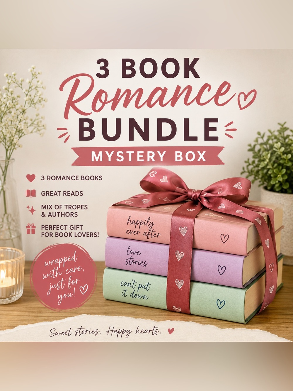 3 Romance Books Mystery Bundle